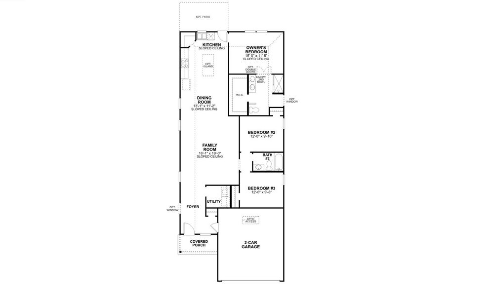 2D floor plan layout for the Magnolia - 30' Smart Series by M/I Homes in Lane Ranch, Sanger, TX (Image 3). 2D floor plan layout for the Magnolia - 30' Smart Series by M/I Homes in Lane Ranch, Sanger, TX (Image 3).
