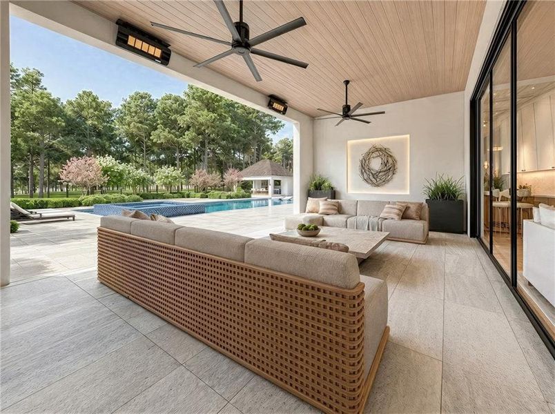 Exterior details and patio area of a home in Manor Estates, Milton (Image 3). Exterior details and patio area of a home in Manor Estates, Milton (Image 3).