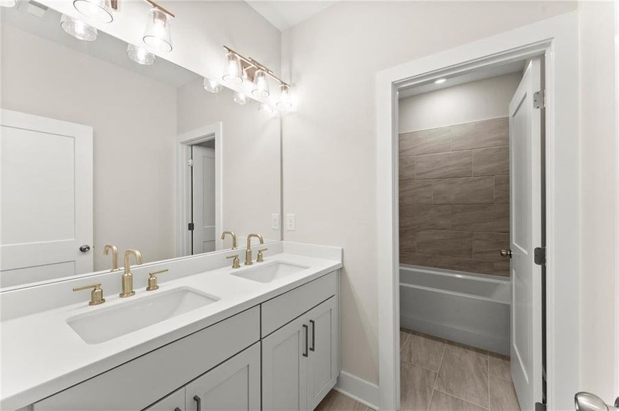 Furnished interior view inside a new home in Hillgrove Preserve, Powder Springs (Image 33).