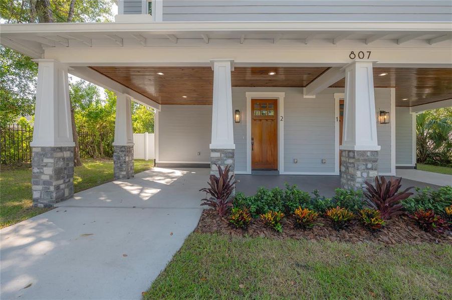 Exterior details and patio area of a home in , Tampa (Image 27). Exterior details and patio area of a home in , Tampa (Image 27).