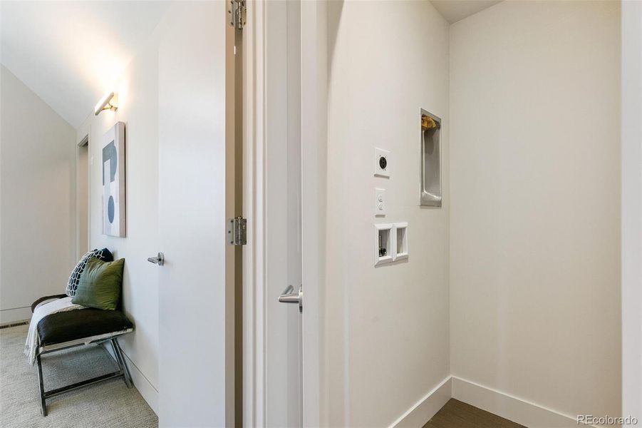 Convenient Upper floor laundry closet