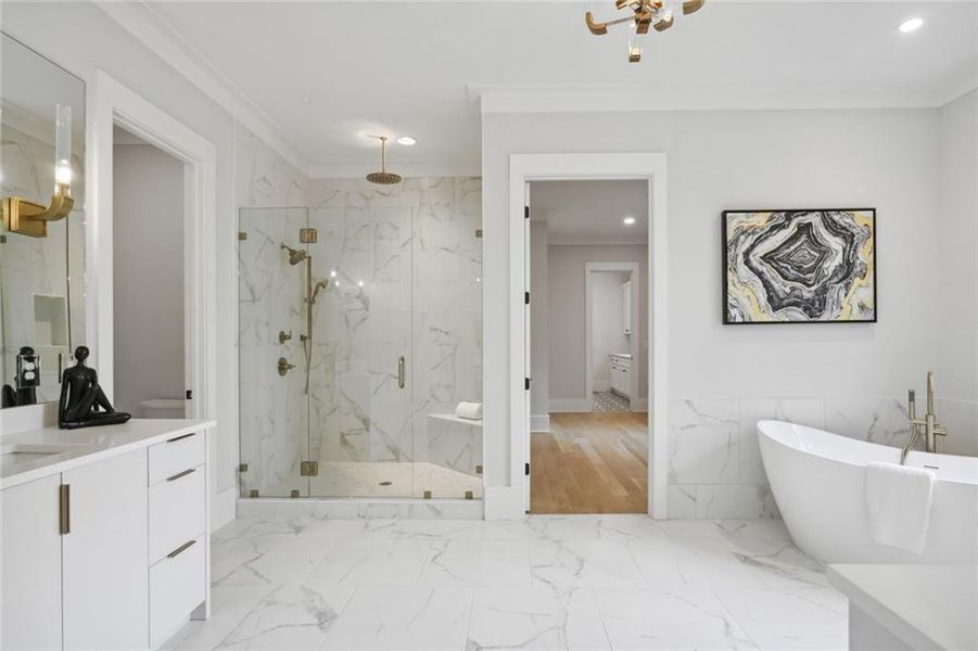 Furnished interior view inside a new home in , Atlanta (Image 9).