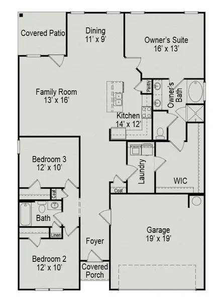 2D floor plan layout of this home in Jackson Hills, Clarksville, TN (Image 4). 2D floor plan layout of this home in Jackson Hills, Clarksville, TN (Image 4).