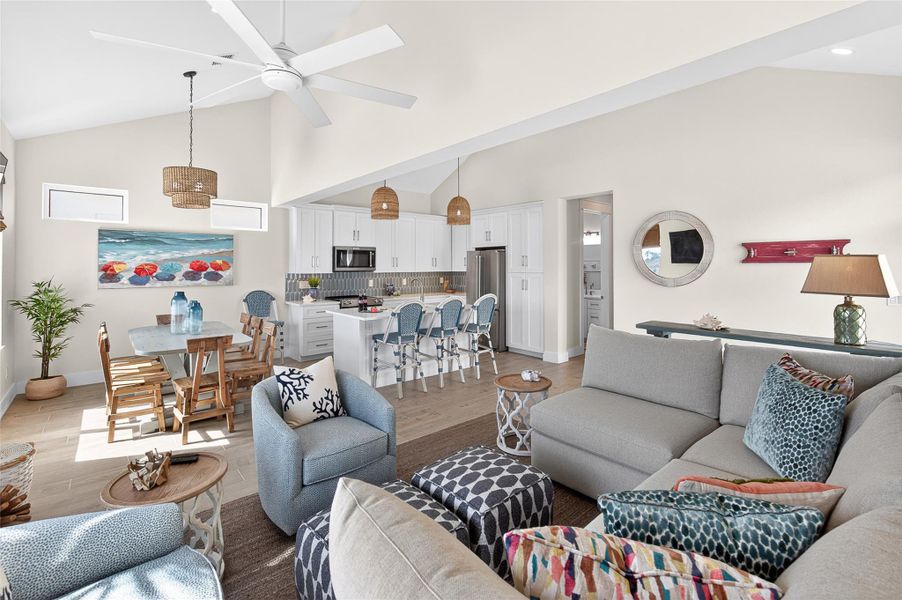 Furnished interior view inside a new home in , Port Aransas (Image 9).