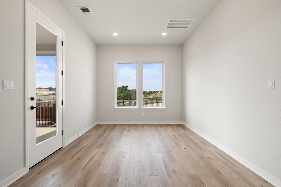 Spacious, unfurnished interior of a new home in Park Collection at Lariat, Liberty Hill (Image 26). Spacious, unfurnished interior of a new home in Park Collection at Lariat, Liberty Hill (Image 26).