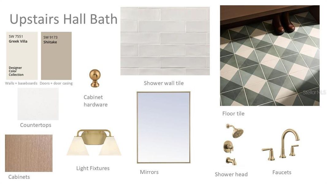 Upstairs hall bath selections & inspo