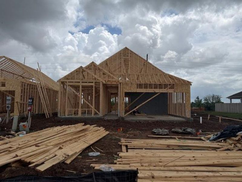 In-progress construction of a new home in Fulshear Lakes, Fulshear, TX (Image 4).