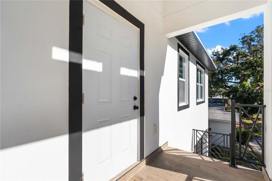 Exterior details and patio area of a home in , New Port Richey (Image 28).