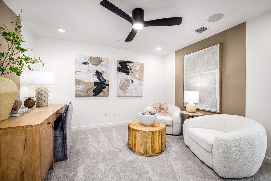 Representative furnished interior of a home built from the Waller by Pulte Homes in Monarch on Main, Round Rock (Image 36). Representative furnished interior of a home built from the Waller by Pulte Homes in Monarch on Main, Round Rock (Image 36).