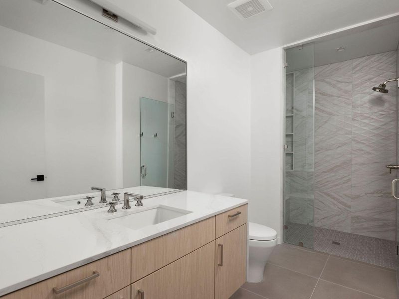 Furnished interior view inside a new home in The Colorfield, Austin (Image 15).