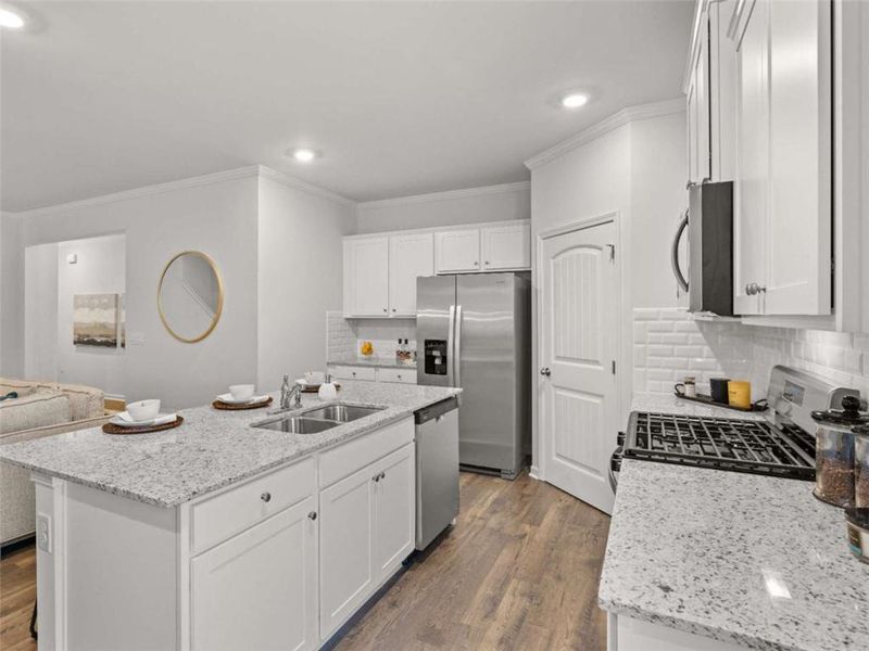 Furnished interior view inside a new home in Rosewood Farms, Acworth (Image 3).