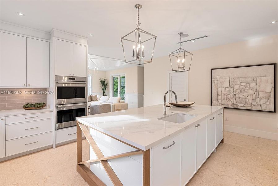 Furnished interior view inside a new home in , Islamorada, Village of Islands (Image 6).