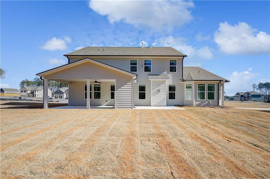 Exterior details and patio area of a home in Riverbend Overlook, Fayetteville (Image 4).