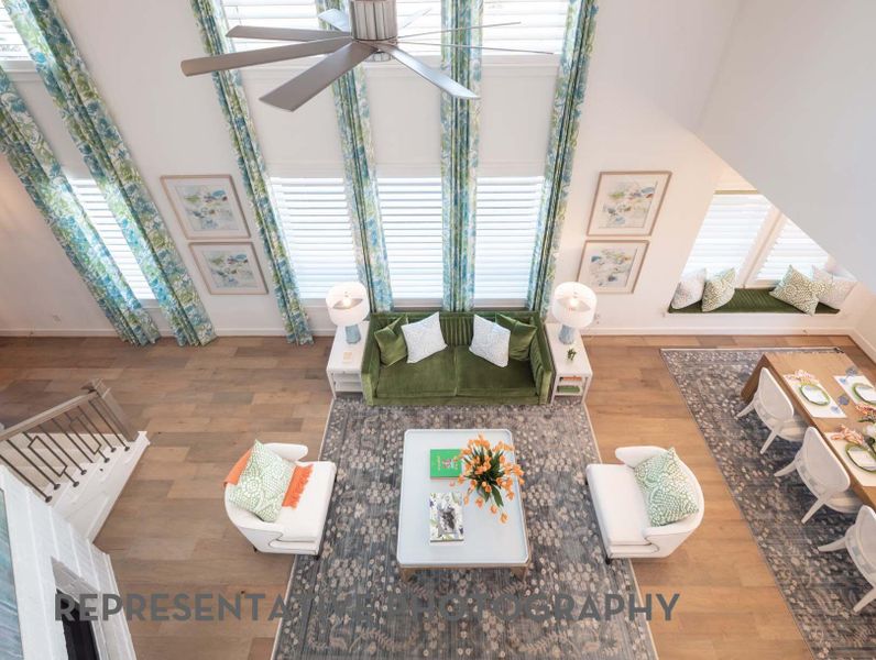 Furnished interior view inside a new home in Bridgeland Central, Cypress (Image 26).