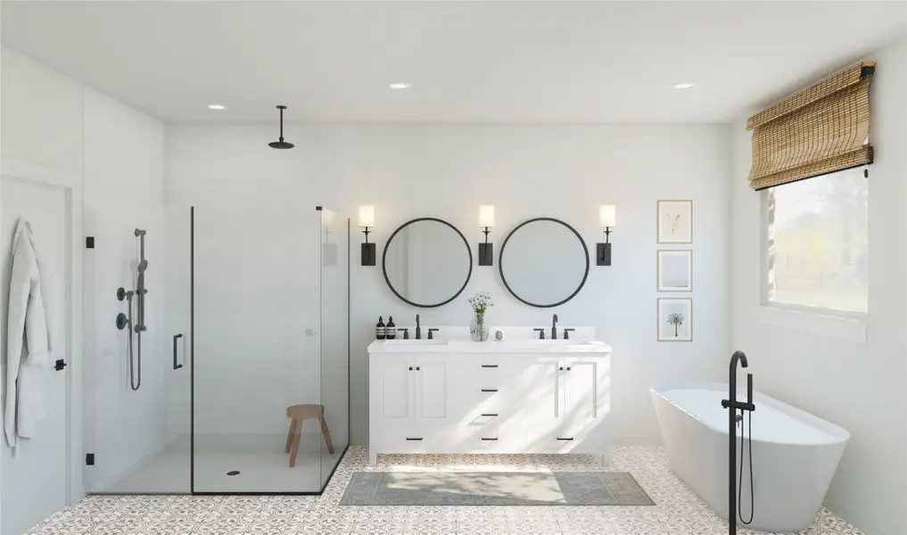 Spa-like primary bath (*Artist rendering used for illustration purposes only.)
