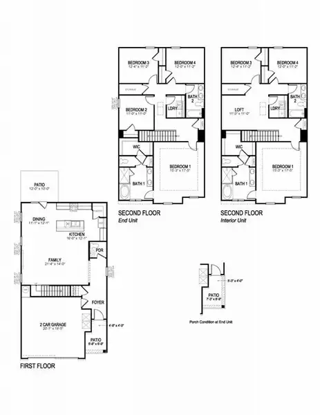 2D floor plan layout of this home in Village at Pine Valley, Gainesville, GA (Image 4).