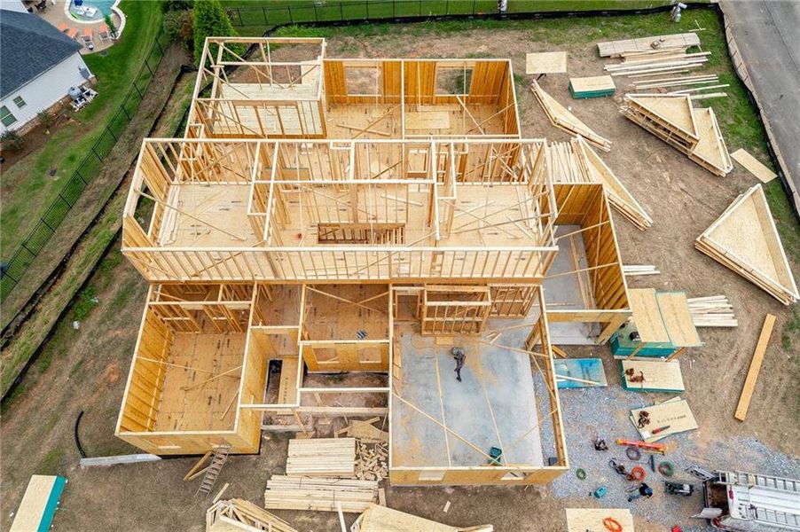 In-progress construction of a new home in , Jefferson, GA (Image 4).