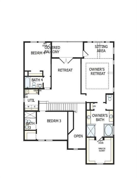 2D floor plan layout of this home in Settingdown Farms, Cumming, GA (Image 4).