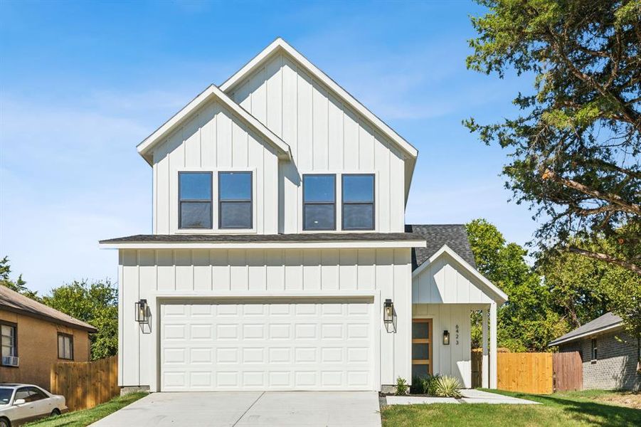 Elegant Modern Farmhouse has classic timeless beauty.