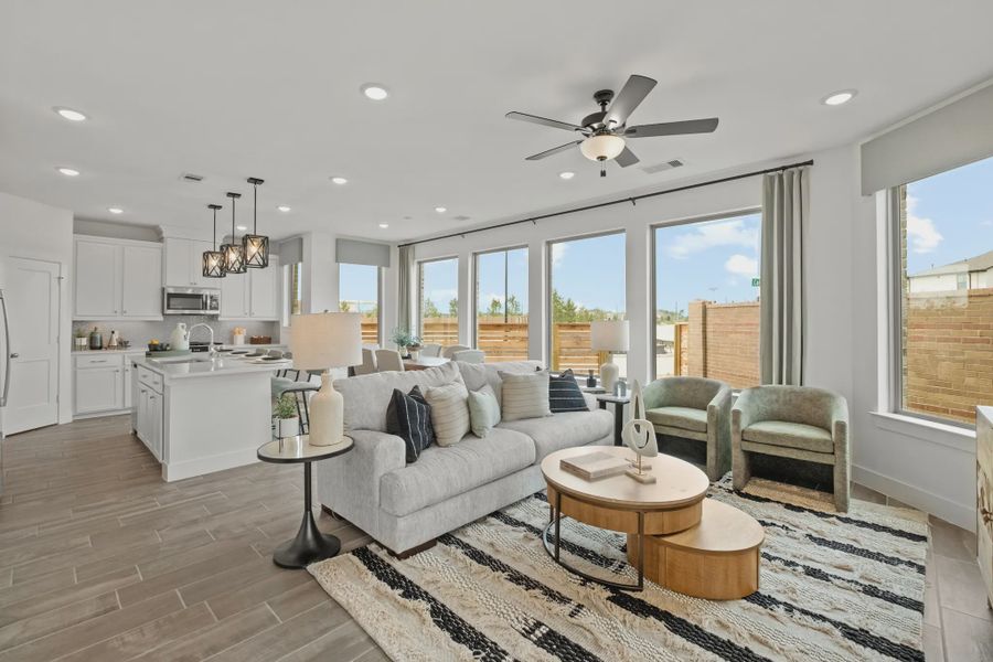 Representative furnished interior of a home built from the Capeside by Chesmar Homes in Elyson Courtyard Collection, Katy (Image 3).