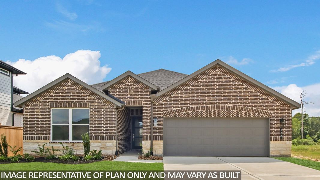 Representative exterior photo of a completed home built from the Onyx by D.R. Horton in Mill Creek Estates, Magnolia, TX (Image 17). Representative exterior photo of a completed home built from the Onyx by D.R. Horton in Mill Creek Estates, Magnolia, TX (Image 17).