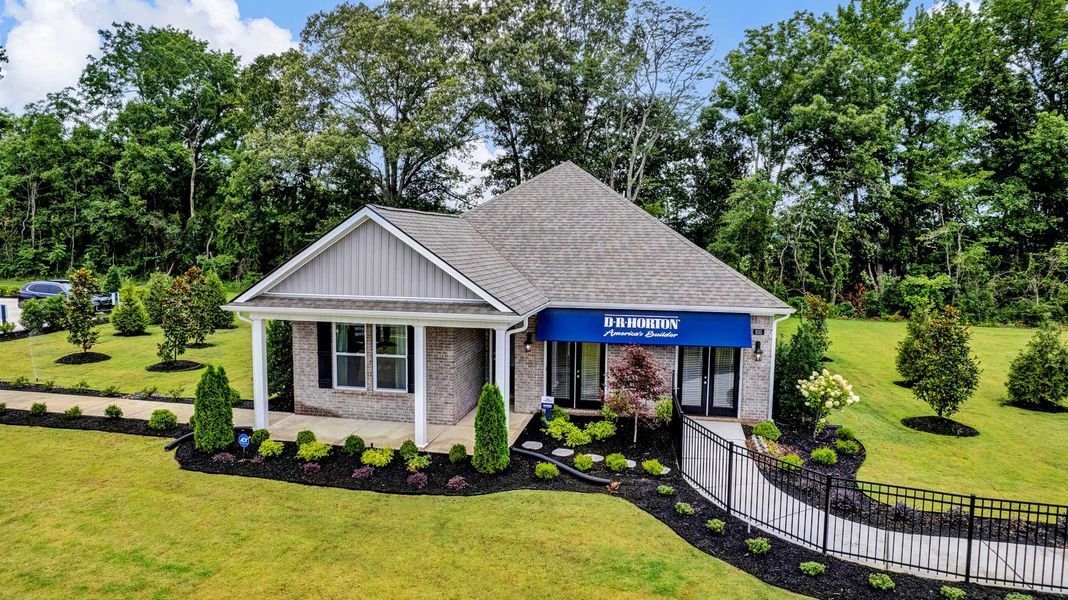 Front exterior of a new home in Riverwood Gardens, Oakland, TN, highlighting curb appeal (Image 2).