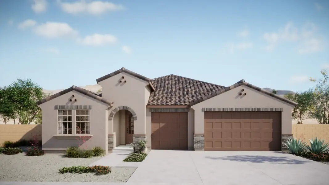 Representative exterior photo of a completed home built from the Auburn by Mattamy Homes in Covena Pointe, Tucson, AZ (Image 3).