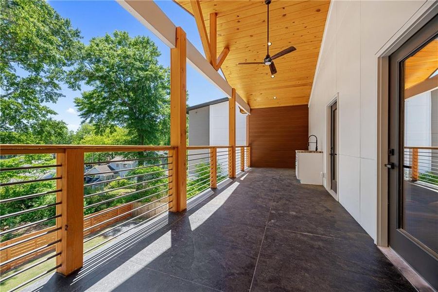 Exterior details and patio area of a home in , Atlanta (Image 30).