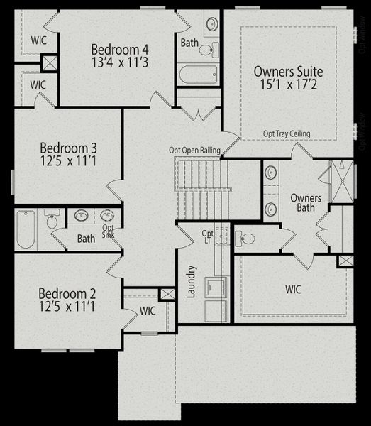 2D floor plan layout of this home in Addison West, Holly Springs, NC (Image 3). 2D floor plan layout of this home in Addison West, Holly Springs, NC (Image 3).