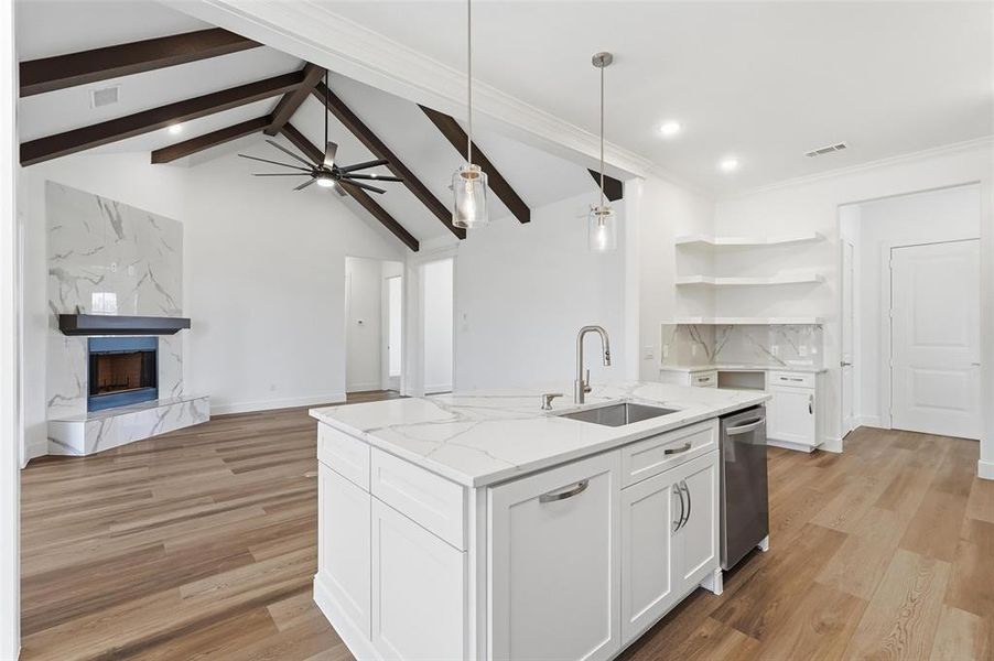 Furnished interior view inside a new home in , Commerce (Image 4).