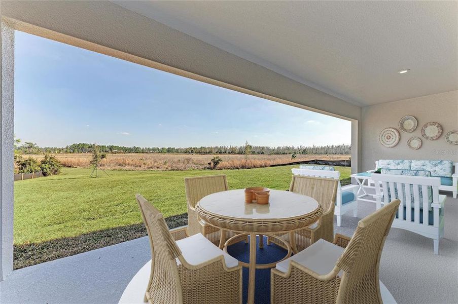 Exterior details and patio area of a home in Two Rivers, Zephyrhills (Image 2).