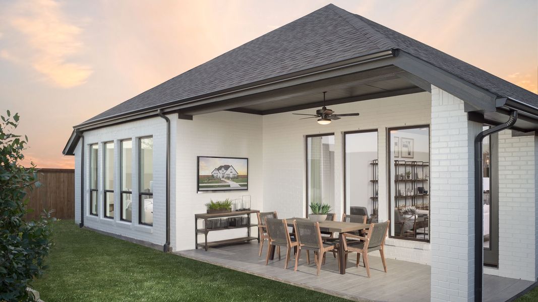 Exterior details and patio area of a home in Two Step Farm, Montgomery (Image 3).