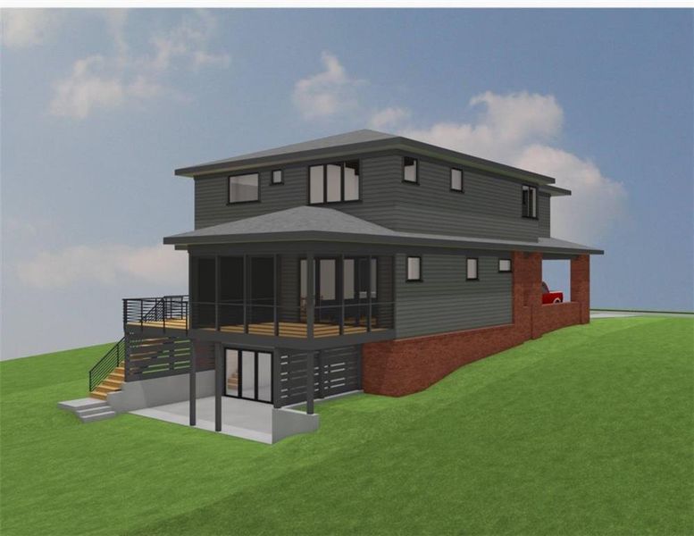 Exterior rendering of this home design in , Decatur, GA (Image 10). Exterior rendering of this home design in , Decatur, GA (Image 10).