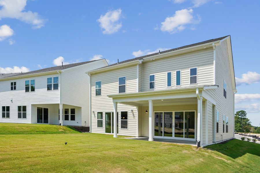 Representative exterior details of a home built from the Jordan by Caruso Homes in Blue Run, Raleigh (Image 26). Representative exterior details of a home built from the Jordan by Caruso Homes in Blue Run, Raleigh (Image 26).