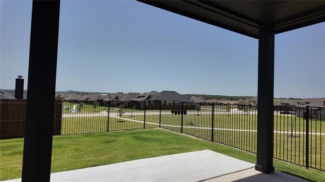 Exterior details and patio area of a home in Panchasarp Farms, Burleson (Image 22). Exterior details and patio area of a home in Panchasarp Farms, Burleson (Image 22).