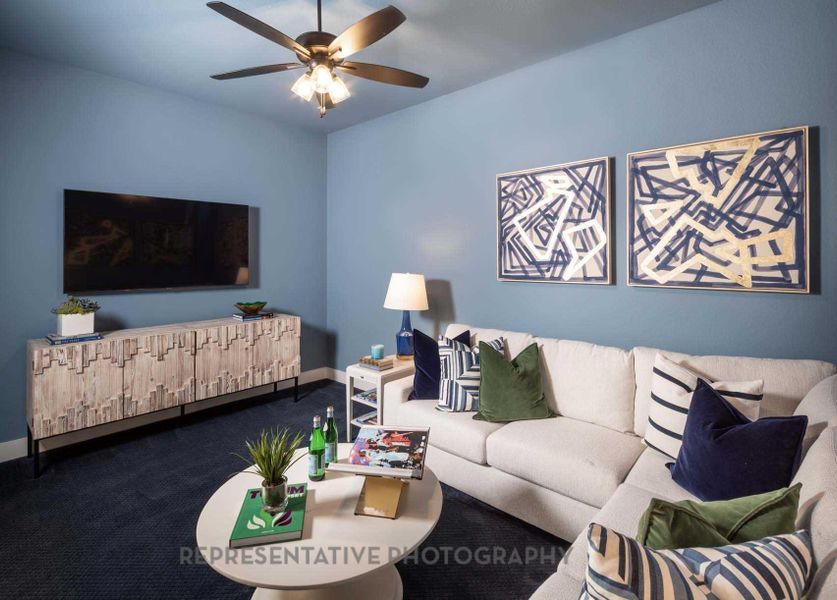 Furnished interior view inside a new home in Cross Creek West, Fulshear (Image 10). Furnished interior view inside a new home in Cross Creek West, Fulshear (Image 10).