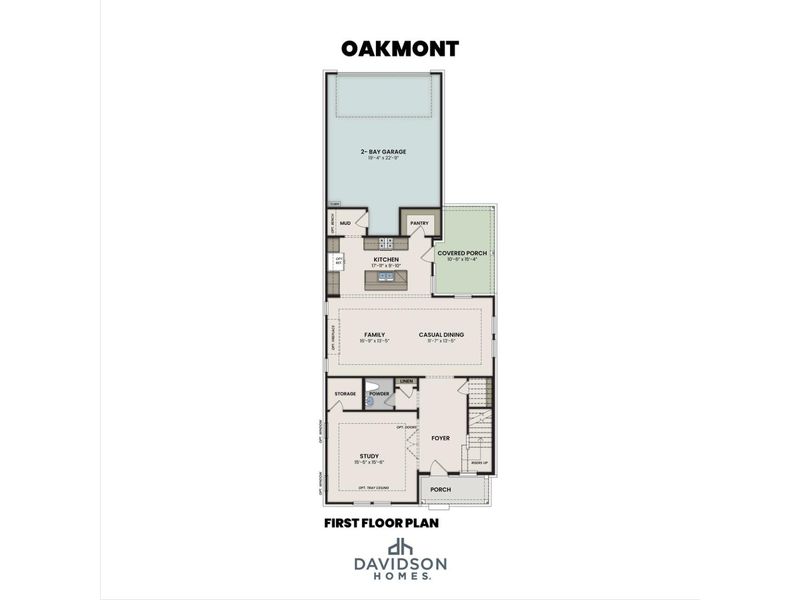 2D floor plan layout for the The Oakmont A by Davidson Homes LLC in Bradshaw Farms, Mount Juliet, TN (Image 4). 2D floor plan layout for the The Oakmont A by Davidson Homes LLC in Bradshaw Farms, Mount Juliet, TN (Image 4).