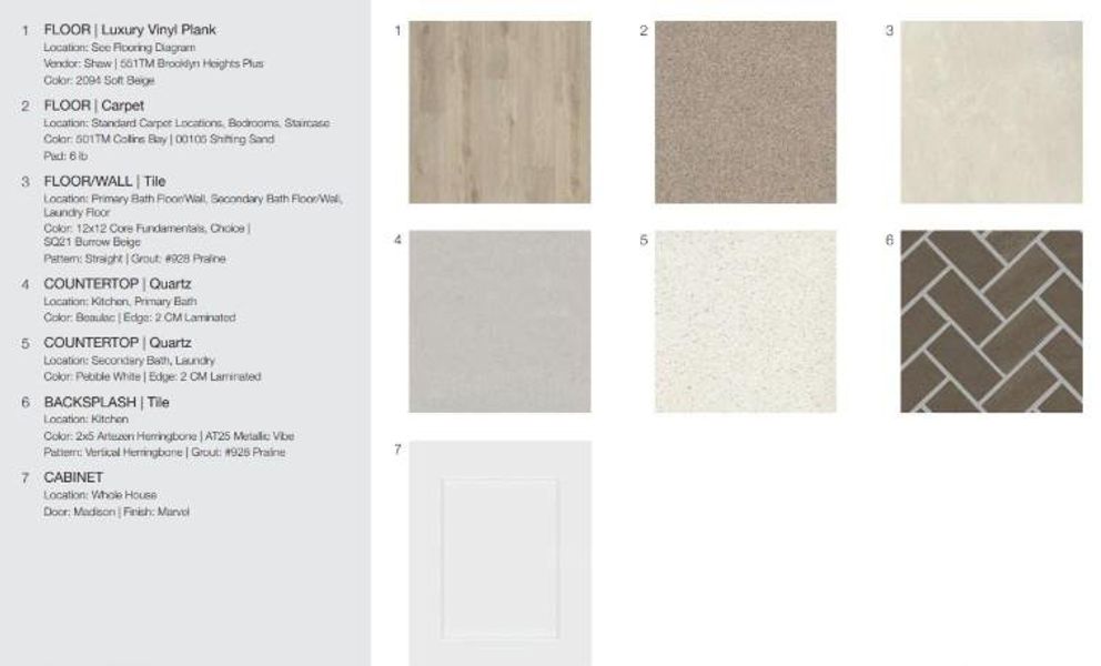 13200 Parsons Prairie design selections! This home is currently under construction and selections are subject to change