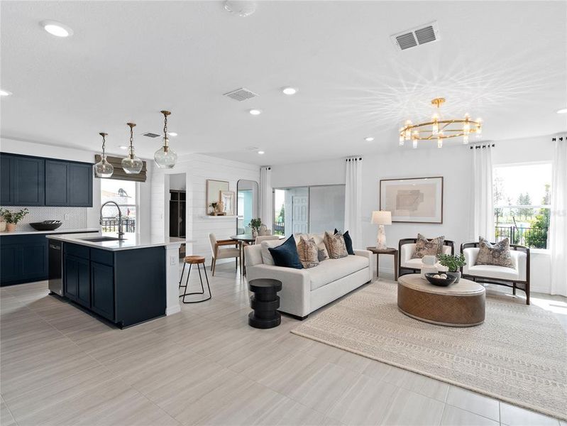 Furnished interior view inside a new home in EverBe, Orlando (Image 28).