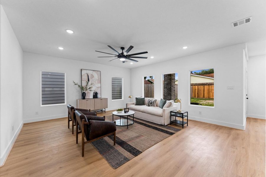 Regardless of how you design this space, you'll the open atmosphere with plenty of design opportunities.