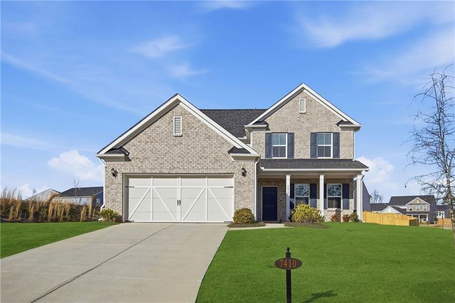 Front exterior of a new home in , Dawsonville, GA, highlighting curb appeal (Image 19). Front exterior of a new home in , Dawsonville, GA, highlighting curb appeal (Image 19).
