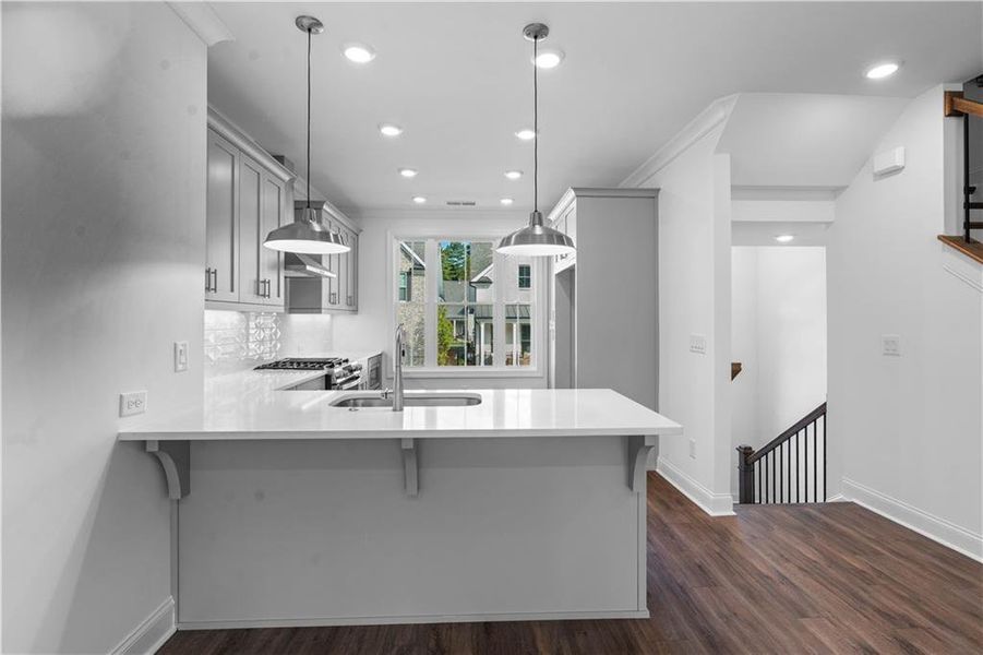 Furnished interior view inside a new home in Evanshire Townhomes, Duluth (Image 10).