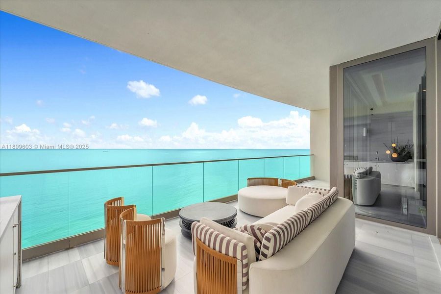 Exterior details and patio area of a home in The Estates at Acqualina, Sunny Isles Beach (Image 20).