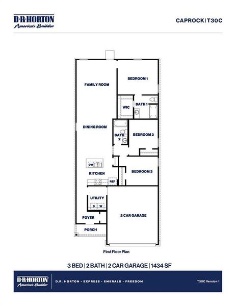 2D floor plan layout of this home in Silverthorne, Conroe, TX (Image 4).