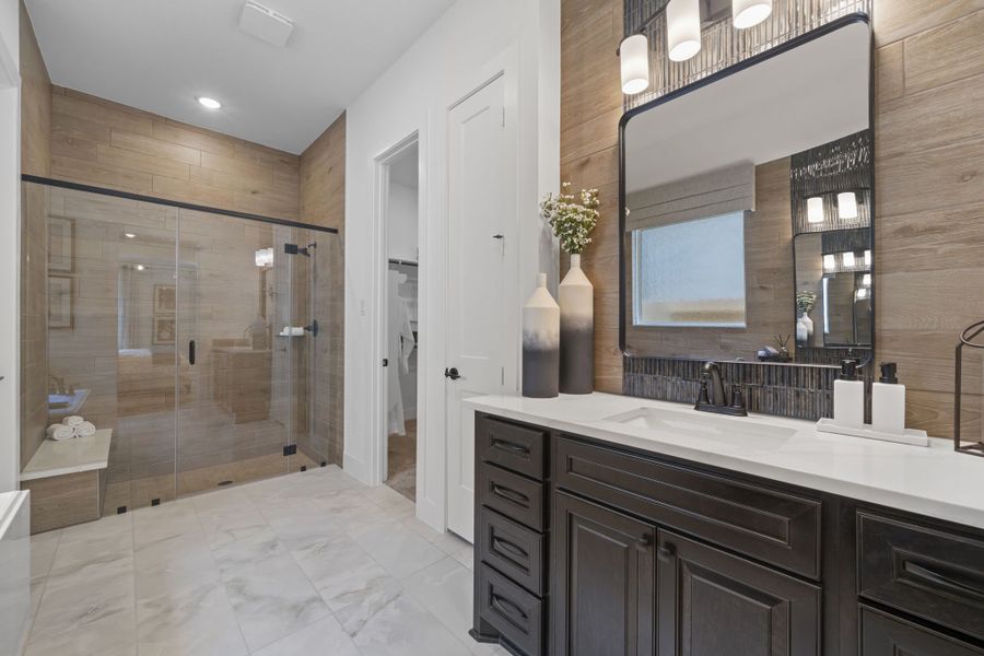 Furnished interior view inside a new home in The Highlands, Porter (Image 12).