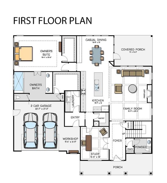 2D floor plan layout for the Princeton by Greybrook Homes in Harbor Watch, Statesville, NC (Image 41).