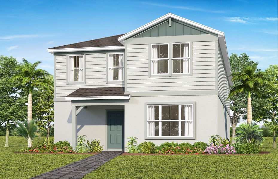 Representative exterior photo of a completed home built from the Talbot by Pulte Homes in Lakehaven Estates, Clermont, FL (Image 2). Representative exterior photo of a completed home built from the Talbot by Pulte Homes in Lakehaven Estates, Clermont, FL (Image 2).