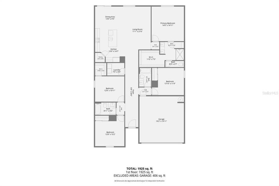 2D floor plan layout of this home in Salt Meadows - Classic Series, Parrish, FL (Image 5).