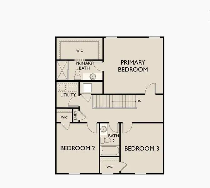 2D floor plan layout of this home in Eagles Landing, Elgin, TX (Image 3).