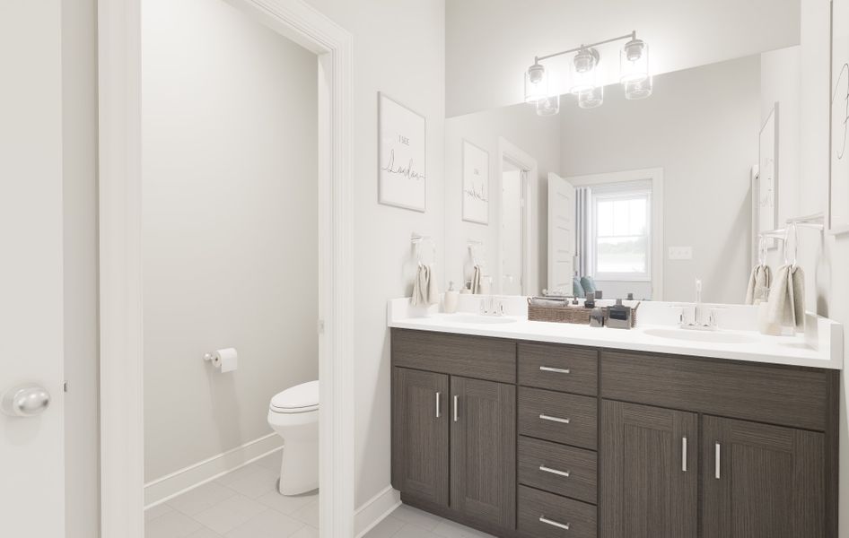 Luxury Owner’s Suite Bath With Double Vanity